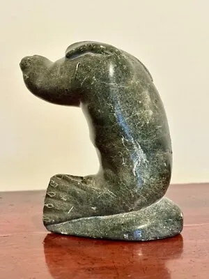 Inuit Hard Stone Carved Seal Figurine. Johnny Aculiak? Style. Very Sweet. • £49.99