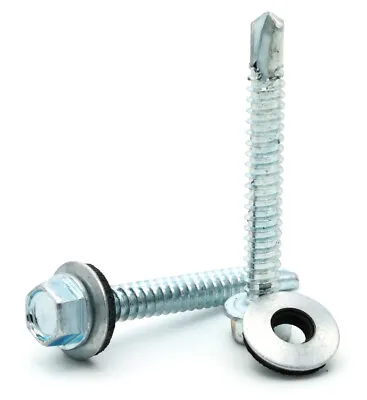 #12-14 Metal Roof Siding Screw Zinc Plated Steel Roofing Screws W/EPDM Washer • $20