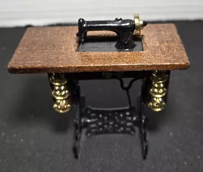 Vintage Miniature Dollhouse 1:12 Treadle Sewing Machine  • $5.99