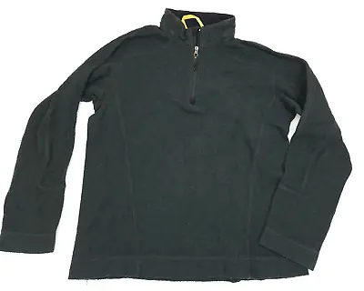 Mountain Hardwear Sweater Mens Large Green Quarter Zip Wool Blend Jacket Fleece • $26.95