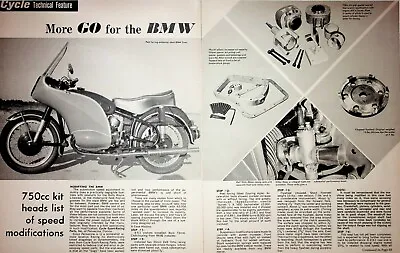1965 BMW 750 Speed Kit - 3-Page Vintage Motorcycle Article • $12.57