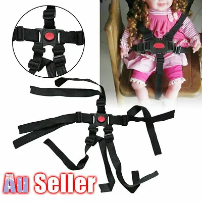 $11.45 • Buy 5 Point Children Car Belt Pram Baby High Chair Safe Strap Buggy Stroller Harness