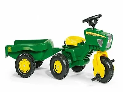£69.99 • Buy Rolly Trio Tractor Ride On Electronic Steering Wheel W/ Trailer Childrens Toy