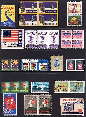 World USA Page Of Cinderella / Poster Stamps • $19.99