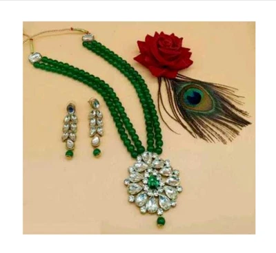 $31.12 • Buy Indian Pearl Gold Tone Fashion Jewelry Wedding Bridal Necklace Earring Set