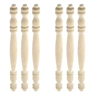 6-Pack 10 3/7  Wooden Baluster SpindlesDecorative Wood Spindles Unpainted Bal... • $26.09