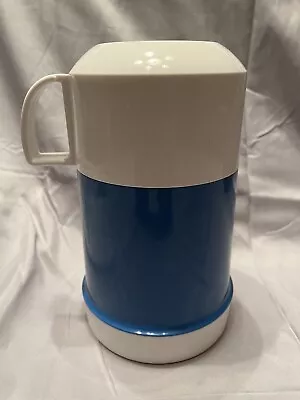 Thermos 10 Oz 16 Oz Food Jar Blue And White Spoon In Lid • $15