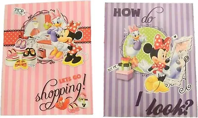 Disney Minnie Mouse Bow-tique 2 Folder Set ~ Let's Go Shopping How Do I Look • $9.99