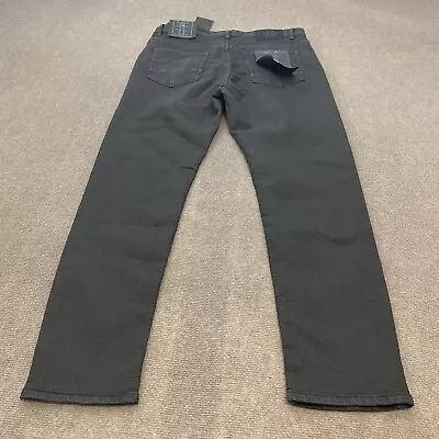 Vintage Genes Black VGB Mens Slim Fit Comfort French Terry Denim Jeans 34x30 • $39.95