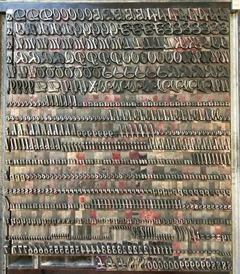 £40 • Buy Letterpress Metal Type  Mercury 36pt Foundry Type Stephenson Blake Pin Mark.
