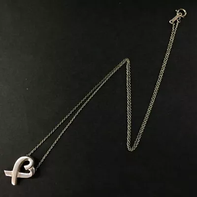 TIFFANY&CO. Silver 925 Loving Heart Pendant Necklace/5Y0102 • $1