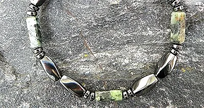 Mens Women Magnetic Hematite Necklace Bracelet Anklet African Turquoise • $36.99