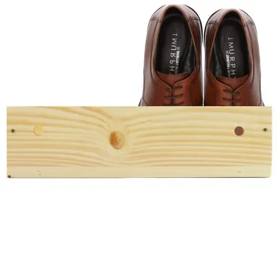 £18.19 • Buy Wall Mounted Solid Wood Pine Shoe Rack/ Floating Shoe Organiser 50 X 11 Cm