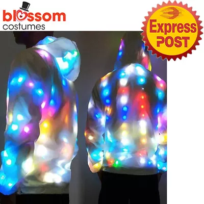 N477 Unisex LED Luminous Light Up Colourful Glowing Jacket Coat Party Nightclub • $23.71