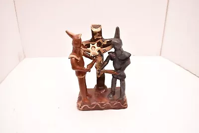 VTG Ocumicho Pottery Mexican Folk Jesus On Cross Crucifixion Statue Sculpture • $138.60