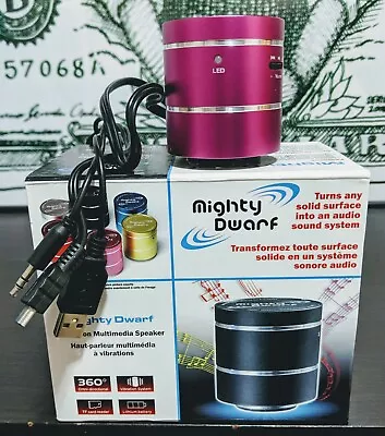 Pre Owned Mighty Dwarf 5 Watt Vibration Mutlimedia Portable Sound Speaker - Pink • $50