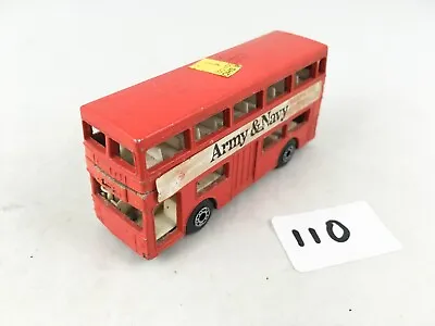 Vintage Matchbox 17f Londoner Daimler Fleetline Double Decker Bus 1982 Army Navy • £14