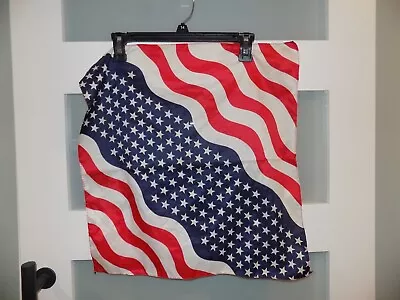 20  Wavy American Flag Bandana Handkerchief Scarf 100% Cotton Made In The USA • $1