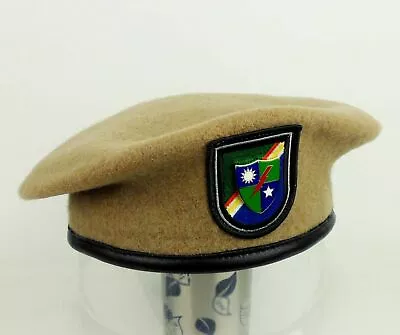 Us Rangers Beret Hat Military Beret Flash Us Dui Wool Size L • $23.44