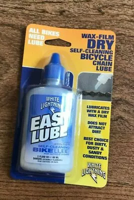 White Lightning Easy Lube Bike Lubricant Squeeze Bottle 2 Ounce Wax Film Dry • $5.33