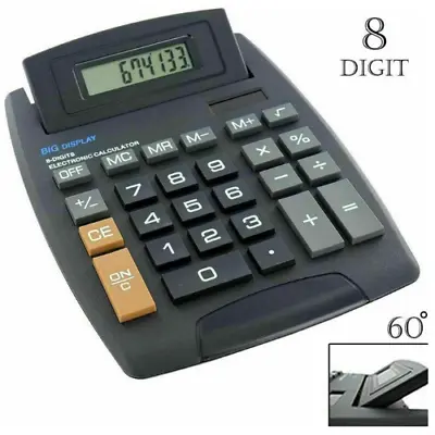 £5.49 • Buy Jumbo Home Office Desktop Calculator 8 Digit Large Button School Battery UK