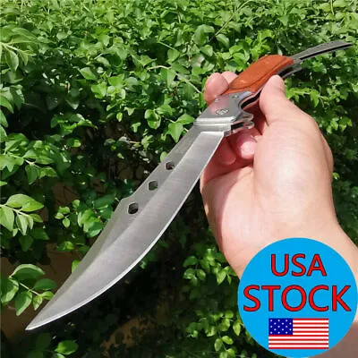 Tactical Folding Knife 8cr15 Steel Blade Pocket Hunting Survival Outdoor Knives • $11.69