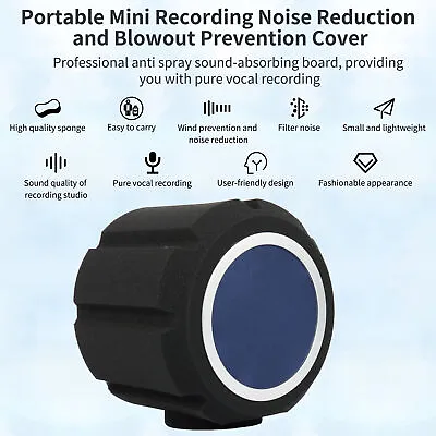 Microphone Isolation Ball Shield Pop Filter Windscreen Sound-Absorbing Foam T7U5 • $21.30