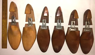 (3) Vintage Frank Brothers NY John Wanamaker Phila Wooden Shoe Trees Stretchers • $34.99