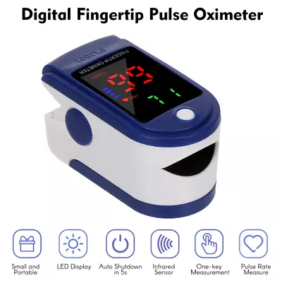 Finger Pulse Oximeter Medical Household Digital Blood Oxygen Saturation Meter IE • £7.51