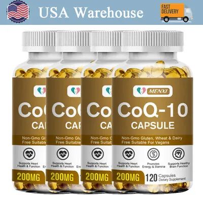 Coenzyme Q-10 Capsules 200mg Support Nerve & Heart HealthReduce Fatigue COQ10 • $13.81