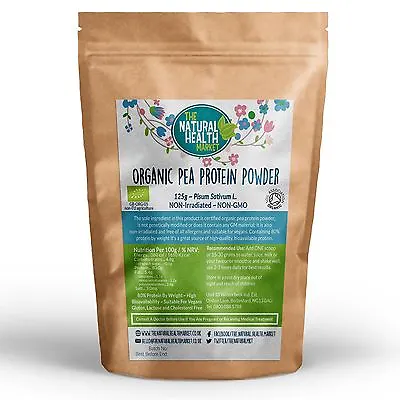 Pea Protein Powder Organic Protein Isolate Vegan NON-GMO 80% PROTEIN • £6.74