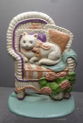 Midwest Importers Cat In Chair Cast Iron Doorstop • $35