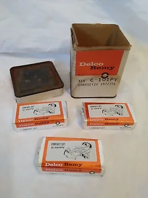 3 Vintage Delco Remy Contact Points Set C-101PV  NOS  • $27