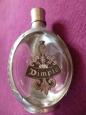 Empty 1970s Dimple 12 Year Royal Haig Whisky Decanter Pewter Glass Bottle • £43.50