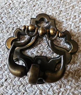 2 Vtg Drawer Pulls Large Brass Cabinet Handles 6  X 5  Centers Victorian • $16.39