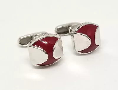 Authentic BVLGARI Cufflinks Red Silver SV925 Silver Men • $504.10