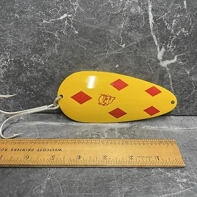 Lure Lou J Eppinger Spoon 300 Series Husky Devle Dearborn Mi Red Yellow Vintage • $24.99
