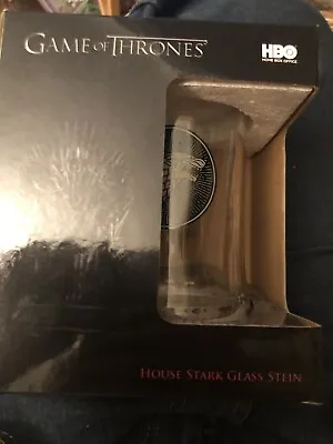 Game Of Thrones House Stark Glass Stein Official New Boxed • £15