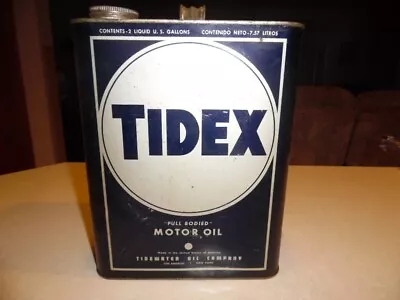 Vintage Tidex Full Bodied Motor Oil 2 Gallon Can • $74.99