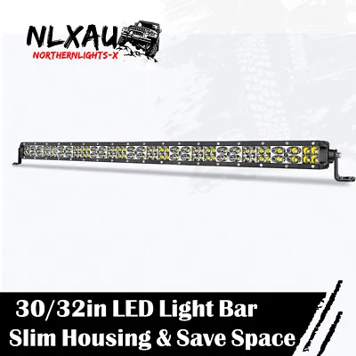$62.89 • Buy 30 /32  LED Light Bar Slim Dual Row Work Driving Lamp Offroad 4X4 Truck Pickup