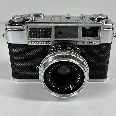 Yashica Minister II 35mm Rangefinder Film Camera W/Yashinon 45mm F/2.8 Untested • £29.99