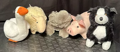 5 Babe McDonalds 1995 Mini Plush Pig Goose Cat Cow Sheep Farm Stuffed Animals • $11.63