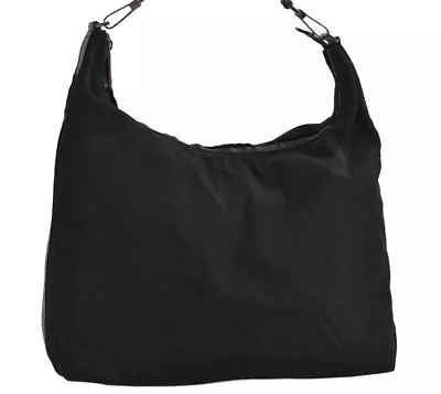 Authentic GUCCI Vintage Shoulder Tote Bag Nylon Leather 0011955 Black 8683I • $5.50