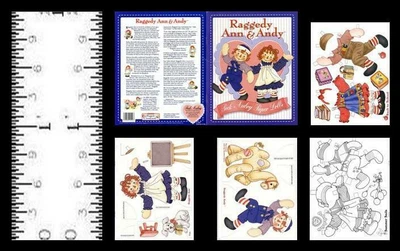 $10 • Buy 1:12 Scale Miniature Paper Dolls Raggedy Ann Peck-aubry Dollhouse Scale