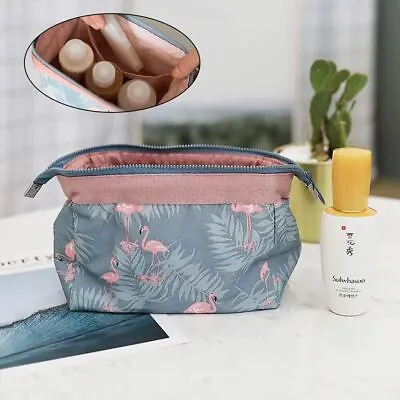 £4.43 • Buy Women Travel Make Up Bags Flamingo Cosmetic Toiletries Bag Organizer Pouch Case
