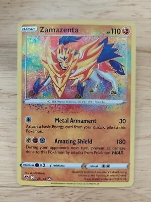 $4.99 • Buy Zamazenta 102/185 Vivid Voltage NM Holo Foil Amazing Rare Pokemon Card