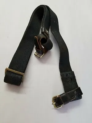 Russian Army Mosin Nagant Black Sling With Leather Collars.  • $24.95