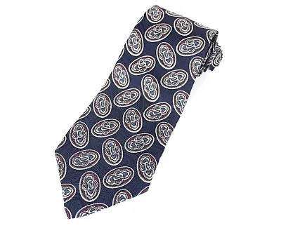 Fratelli Moda Mens Necktie Designer Tie Blue Geometric Italy Silk L-58 W-4 NWOT • $9.99