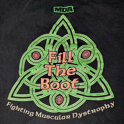 IAFF MDA Firefighter Fill The Boot Celtic Knot T Shirt Men's L • $18.87