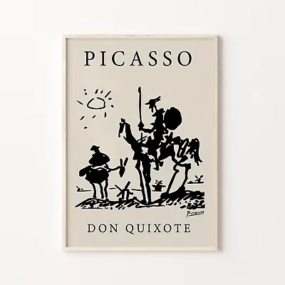 $32 • Buy Picasso Don Quixote Print, Picasso Poster, Minimalist Art, Fine Art, Wall Decor 